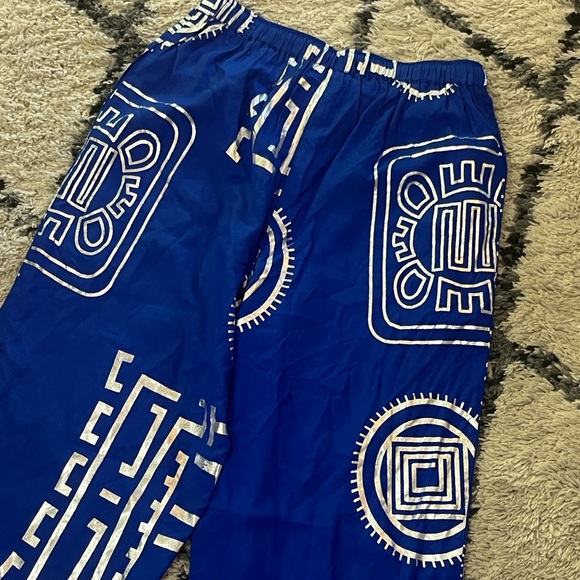 Ashro Royal Blue Pants w/ shimmery Silver Accents - Picture 6 of 12